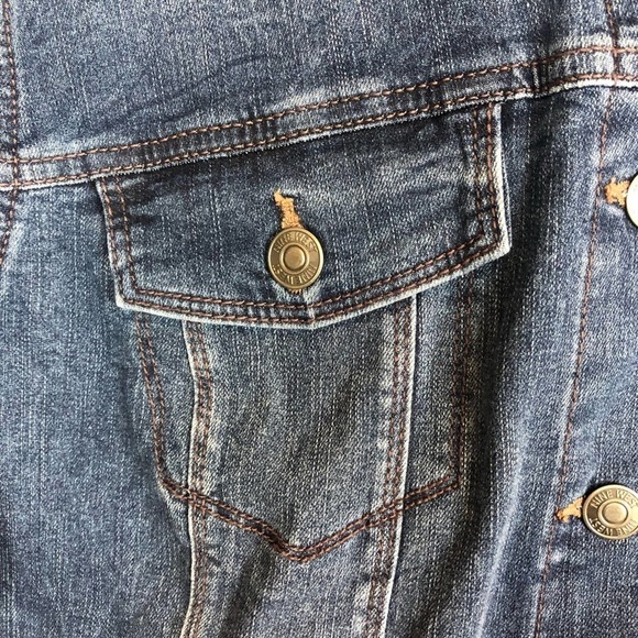 Nine West Jean Jacket Sarah Style Color Groovy Size Extra Large - Picture 4 of 10